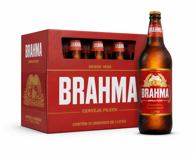 Cerveja Brahma Retornável 1L (Caixa com 12)