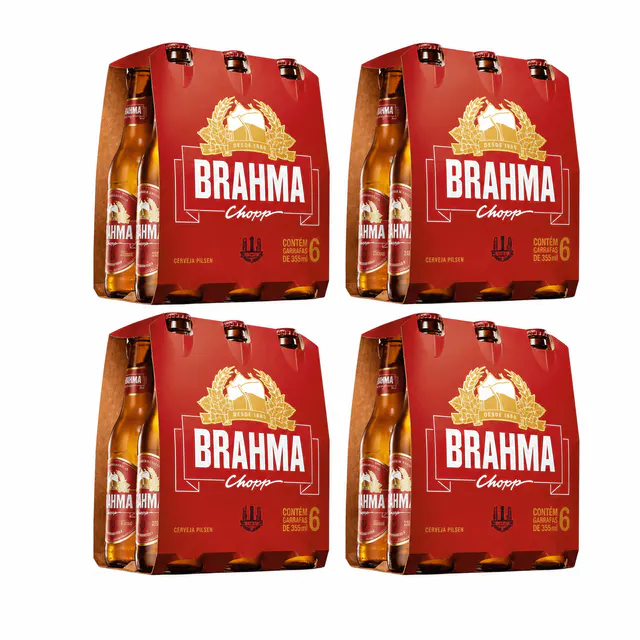 Cerveja Brahma Long Neck 355ml (Caixa com 24)